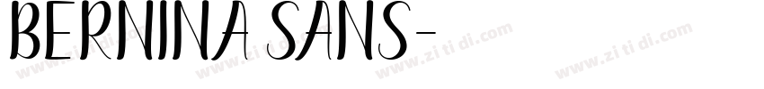Bernina Sans字体转换